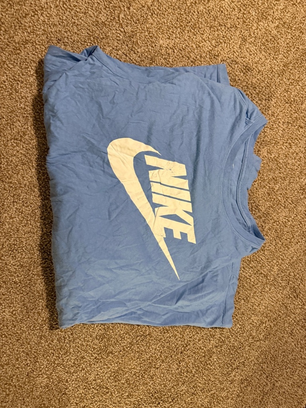 Nike Light Blue Tee with White Swoosh Logo